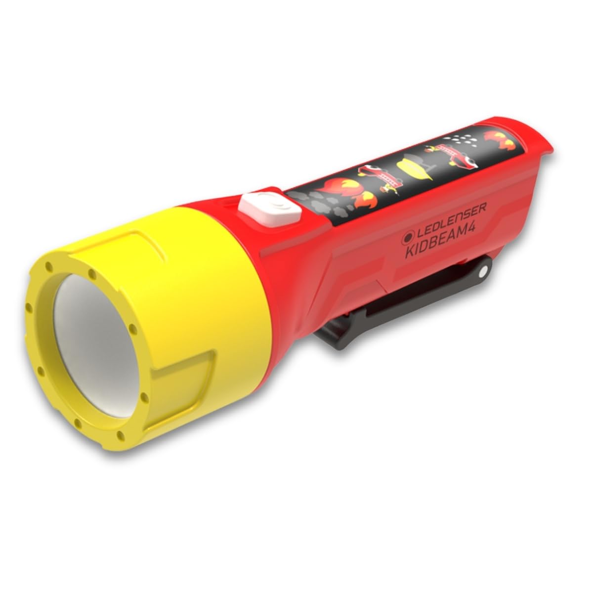 Ledlenser Red Kidbeam4 Kids Torch, 4 Colour Led Aaa Battery Fireman Flashlight, Lightweight 72G, Inc Pocket Clip, Auto Shut Off Feature, Excellent For Reading, Camping & Night Time Fun, Gift For Children