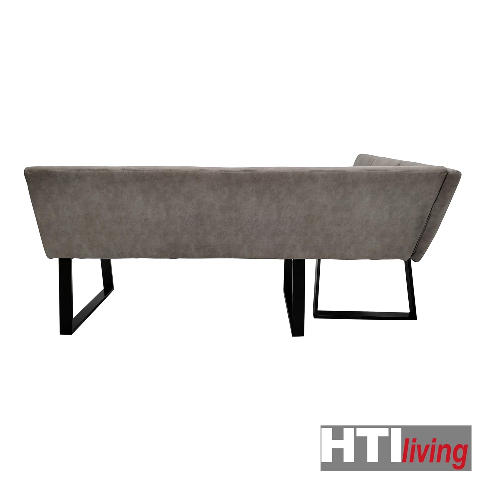 HTI living Eckbank 152 x 192 cm Vemal kurzer Schenkel Links Sitzbank Polsterbank Kunstlederbezug Metallgestell