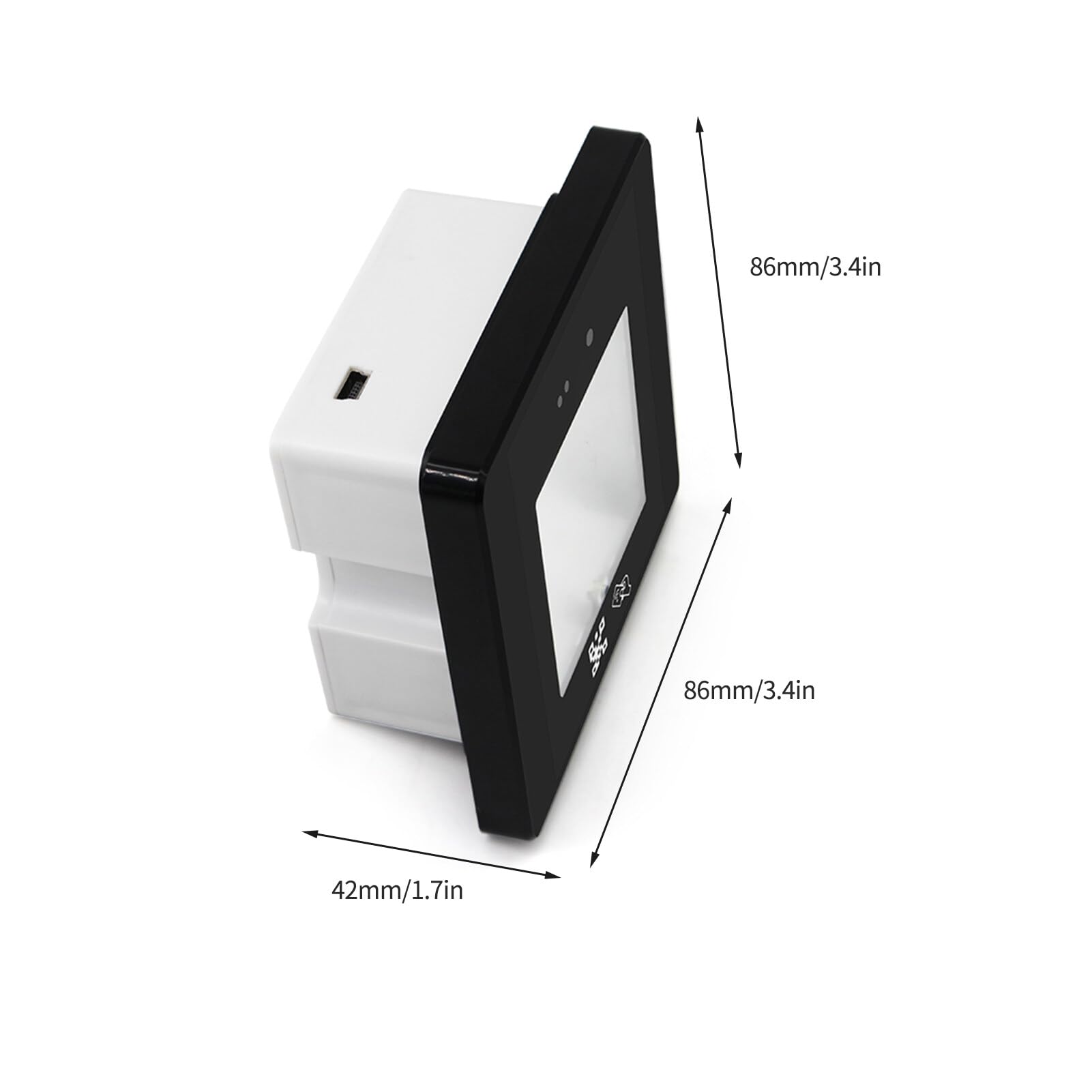 Lettore di codici a barre integrato Modulo di scansione cablato Lettore di schede RFID Codice a barre ad alta velocità Connessione USB per codice QR 1D 2D per supermercato Magazzino Negozio al