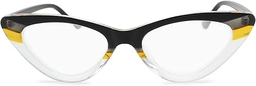 Lentes de lectura con diseño de ojo de gato a rayas negras para mujer para lucir elegante, a la moda con alta visión, cómodos para todas las formas