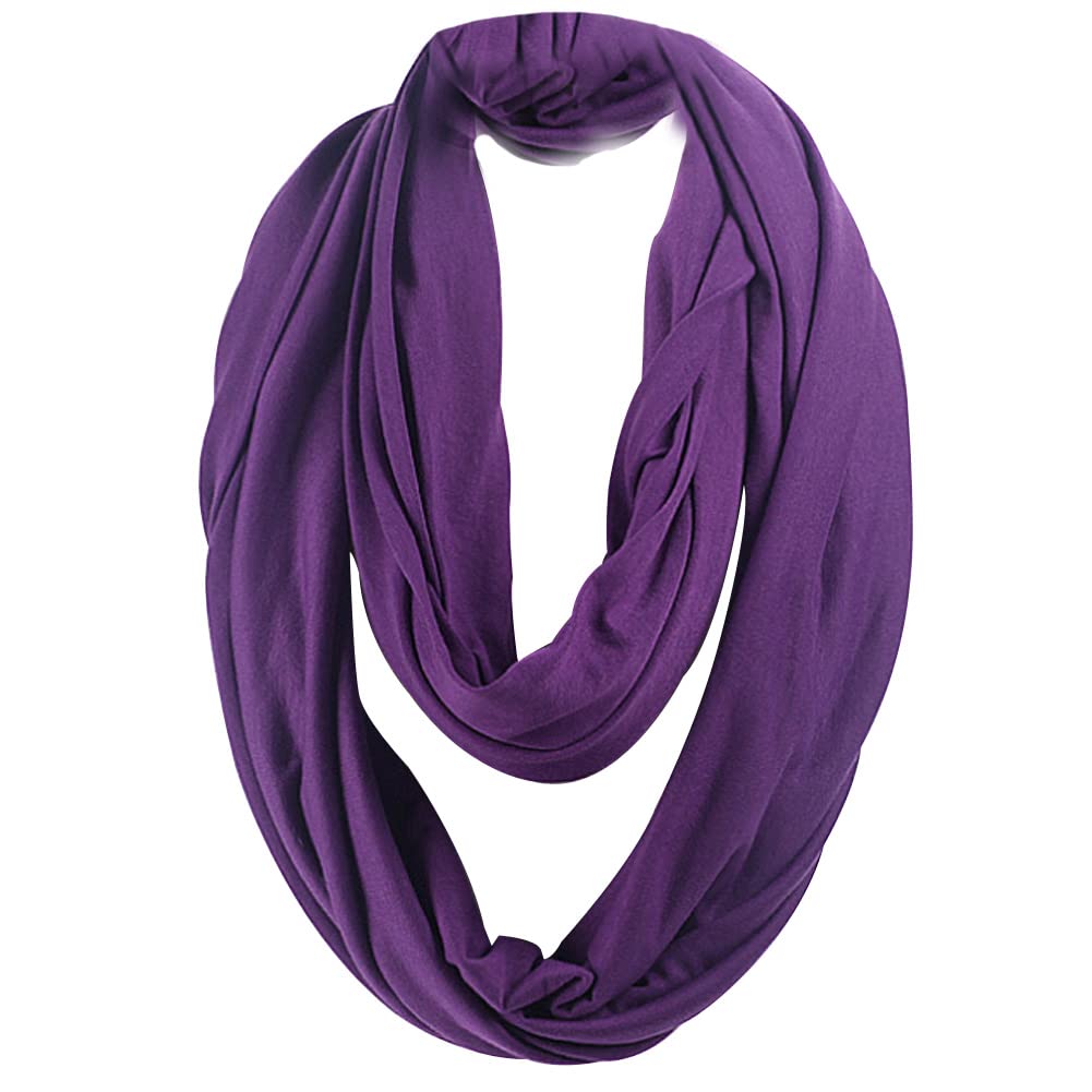 LroHan Plain Infinity Circle Loop Snood Scarfs For Men Women Cotton Nursing Cover Scarf