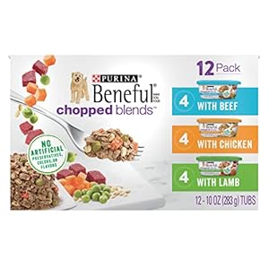 Purina Beneful Wet Dog Food Variety Pack, Chopped Blends – (12) 10 oz. Tubs