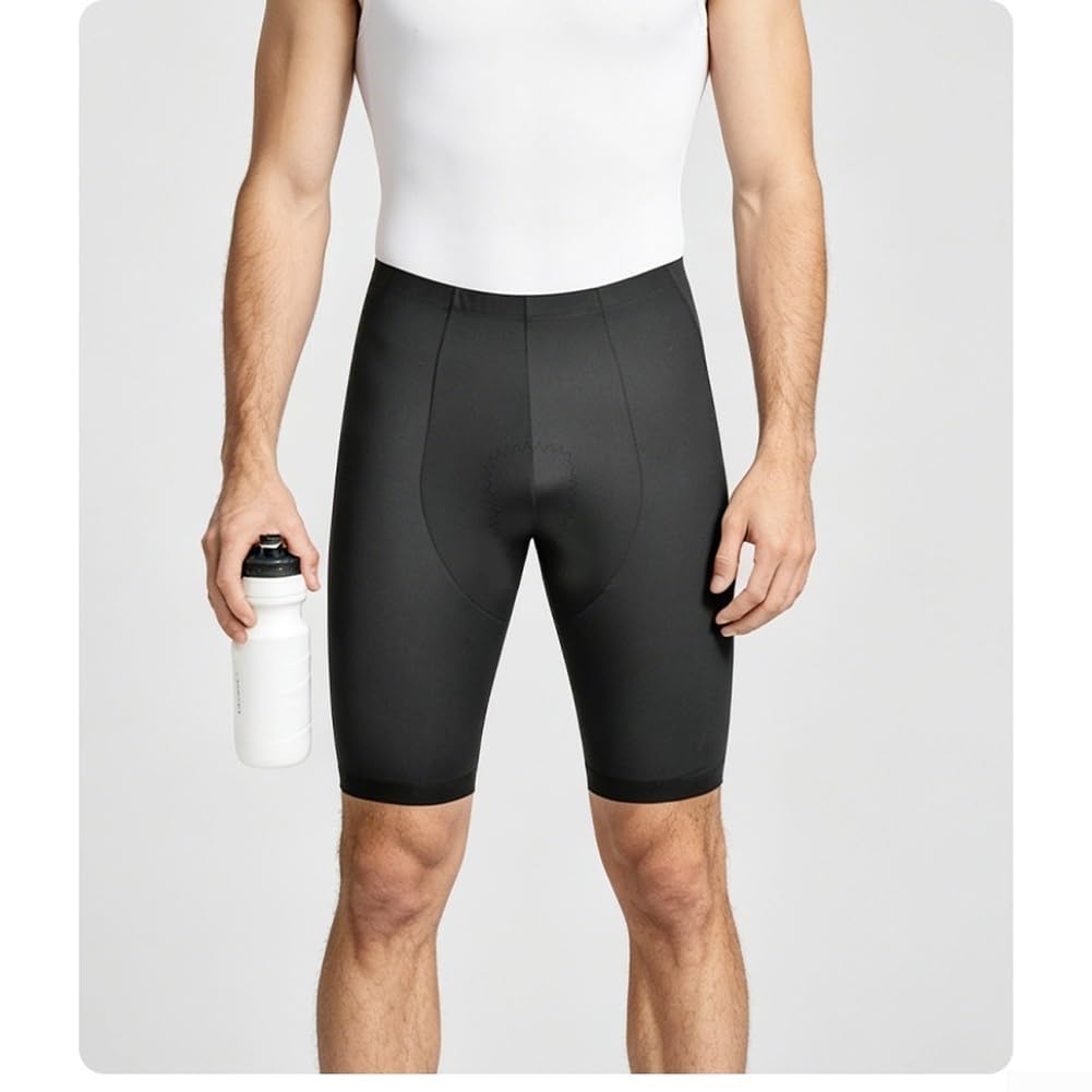 Pantalones cortos de nailon y elastano para bicicleta, ajuste de compresión