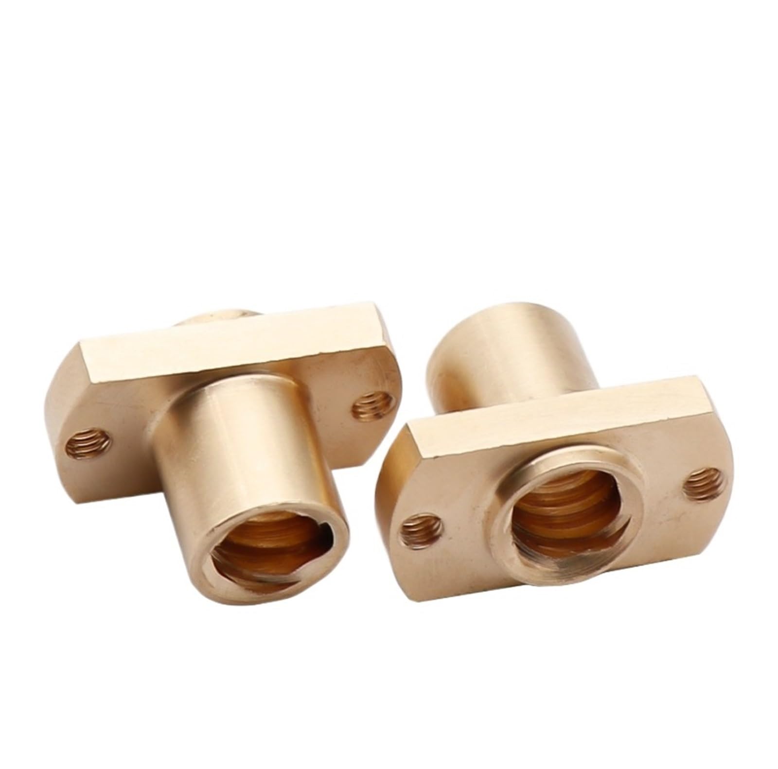 Metal Ball Screw nut 1pc T8 Lead Screw Nut Pitch 2mm Lead 8mm Brass T8x8mm Flange Screw Nut with Thread