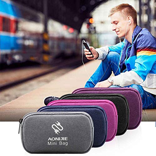 Caso organizador da viagem Closet para portátil Titular USB Zipper cabo de dados Headphones Storage