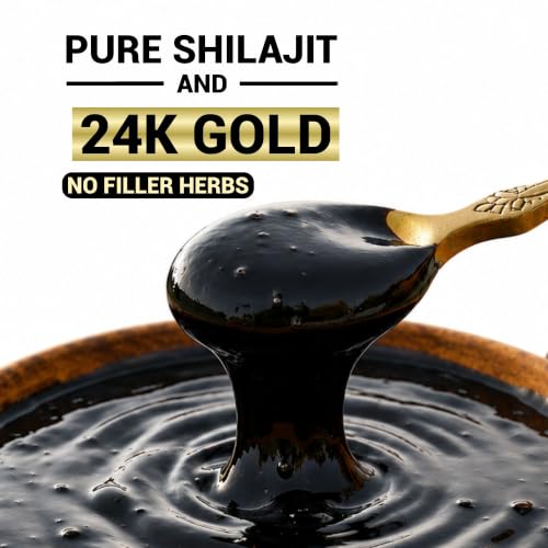 Image of NutraStore Shilajit Gold Resin 20 gm | Pure Himalayan Shilajit with 24K Gold for Energy, Strength, Stamina & Vitality | 85+ Minerals with Fulvic Acid | Shilajit for men | daily health supplement