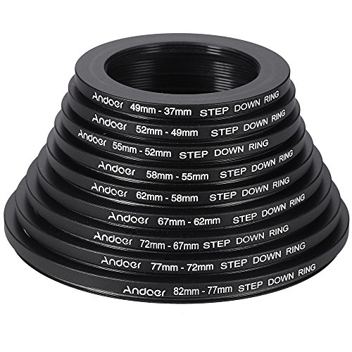 Andoer® 18pcs Step Up/Step Down Lens Filter 37 49 52 55 58 62 67 72 77 82mm Metal Adapter Ring Kit by Andoer - Used condition - Image 7