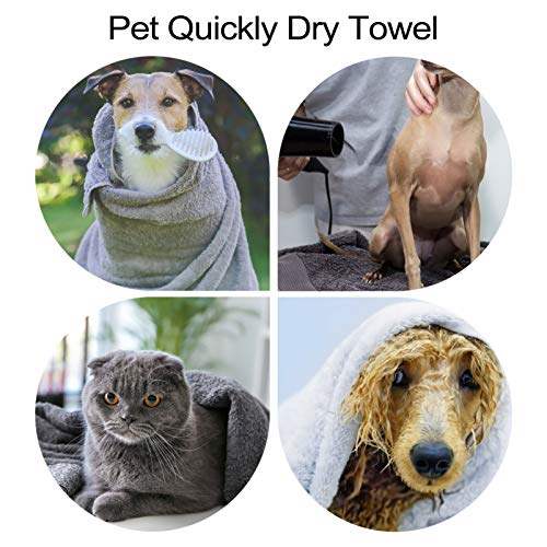 POPETPOP Toalha de Banho para Cachorro Toalha Seca Superabsorvente para Cachorro