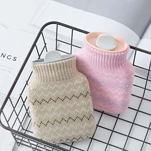 SKUZA Hot Water Bottle, Winter Cute Knitted Hot Water Bottle Hot Water Bottles Portable Hand Warmer Girls Pocket Hand Feet Hot Water Bags Warming Bag (Color : P) (Color : P)