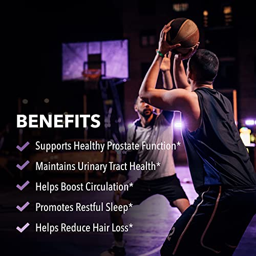 Saw Palmetto With Melatonin For Sleep & Prostate Supplement | Saw Palmetto Powder And Extract Ratio With Chamomile | Reduce Urinary Frequency For Men And Support Bladder In Pm | Over 3 Month Supply #TOP7