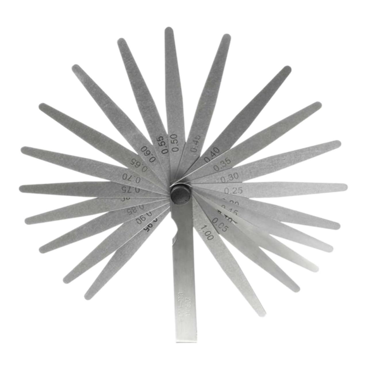 Cfwwsaq 20 Blades Feeler Gauges, 32/20/17 Blades Metric Feeler Gauge High Precision 0.04-0.88 Thickness Gages Gap Filler Feeler Gauges Woodworking Measuring Tool(20 Blades)
