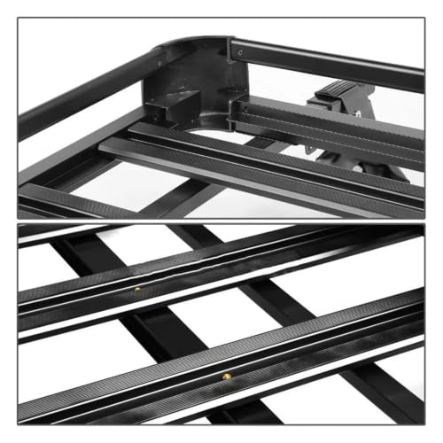 Barras transversales de aluminio 127x90cm para techo de coche SUV 4