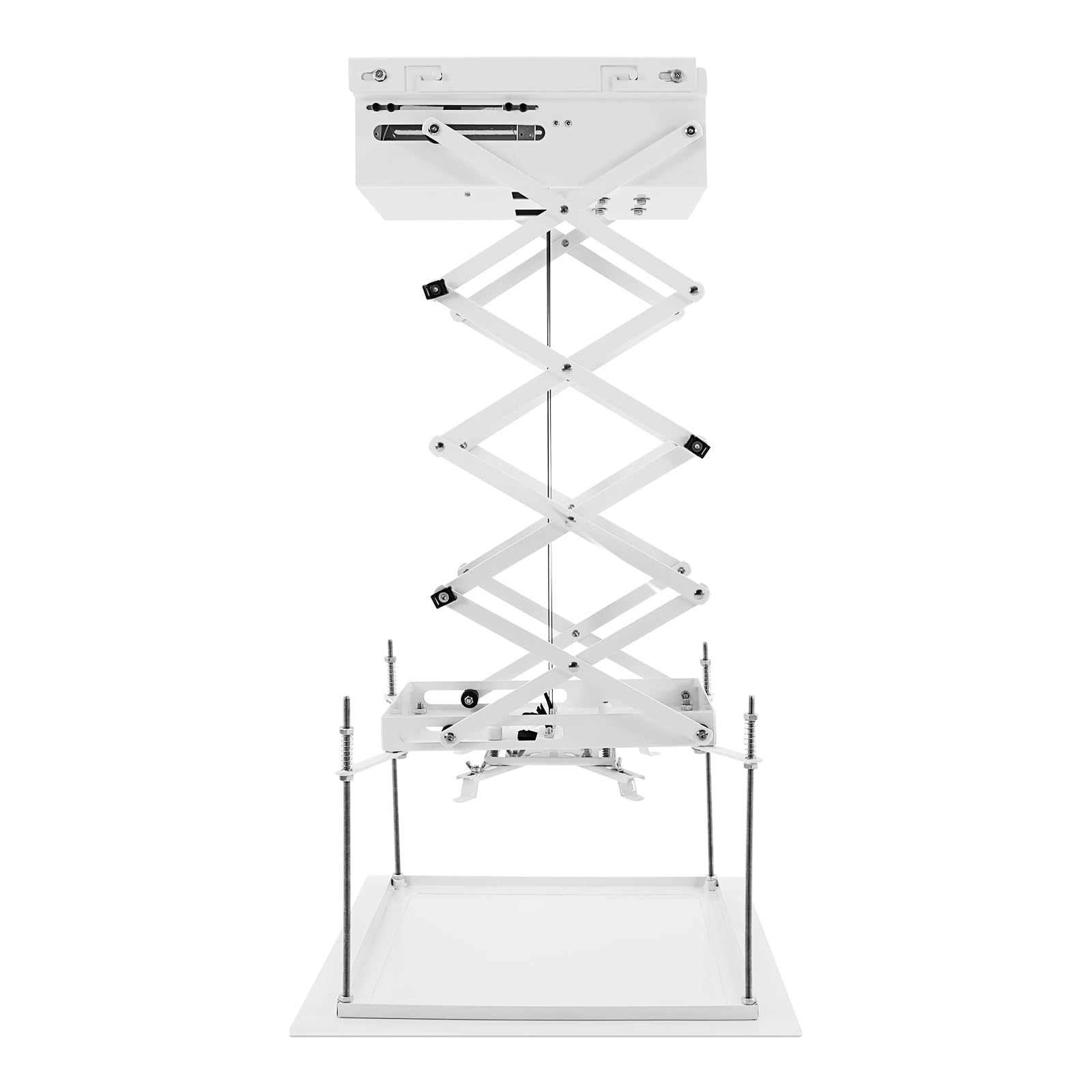 Support électrique pour projecteur, montage au plafond, capacité de charge : 10 kg, avec télécommande, blanc