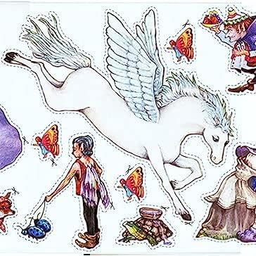 CONCORD WALLCOVERINGS Papel tapiz para niños, diseño de cuento de hadas de princesa dragón prepegado para dormitorio, sala de juegos, morado, rosa,