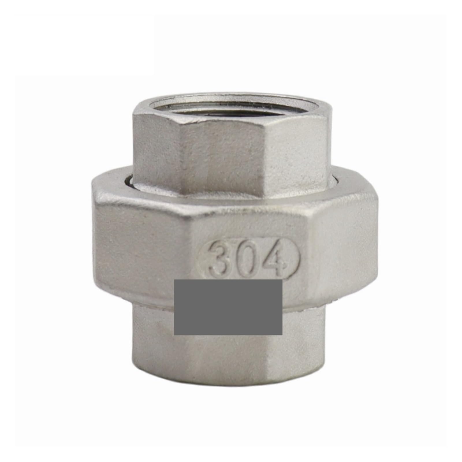 1/4" 3/8" 1/2" 3/4" 1" 1-1/4" 1-1/2" 2" Female Thread 201 Stainless Steel Union Pipe Fitting Connector Coupler(1")