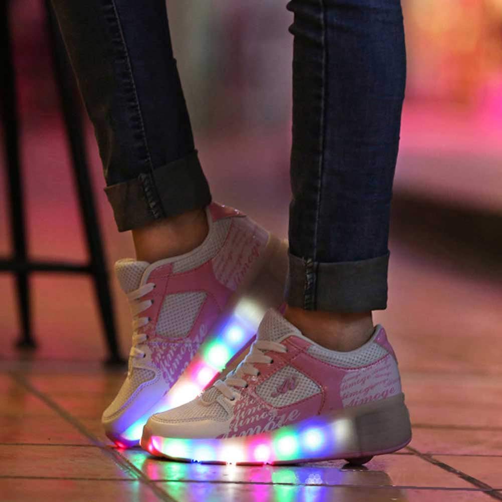 Scarpe da skate a rulli a LED per bambini con route Italia