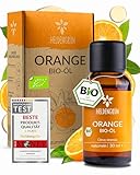 Heldengrün® BIO Orangenöl [100% NATURREIN] Kaltgepresst aus echten Orangen - Orangenöl zum Verzehr - Ätherisches Öl - Duftöl Orange Oil