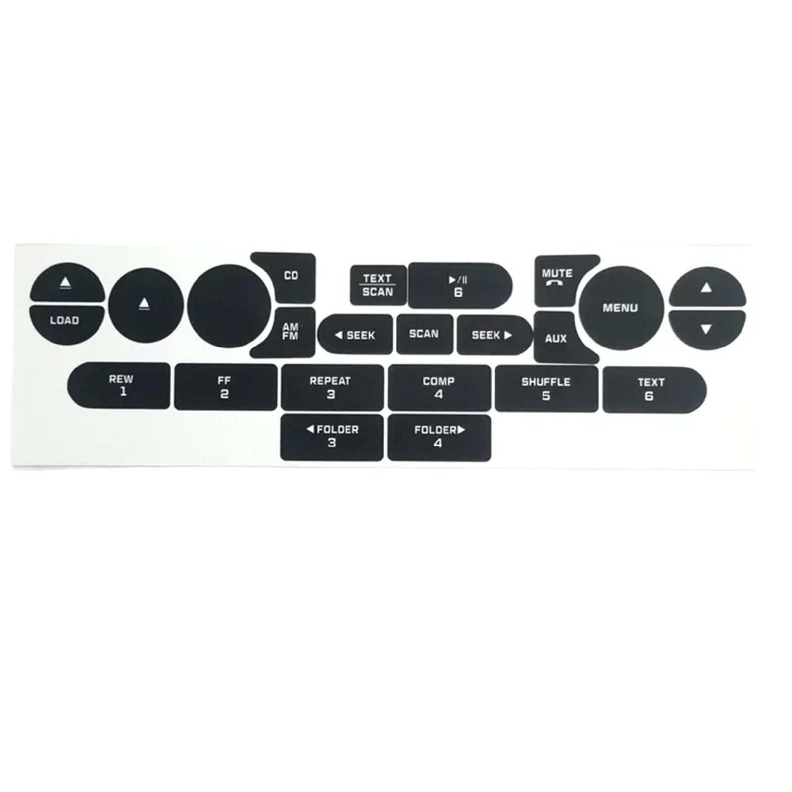 Switch Button Repair Stickers Compatible with for Mustang 2005-2009 Dash Control Button Worn Peeling Repair Kit Decals Stickers Car Accessorie