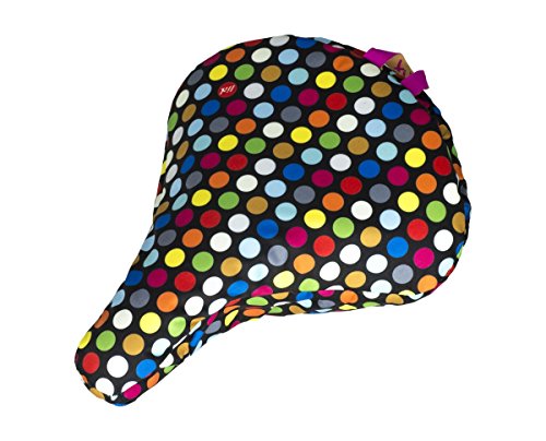Liix Sattelbezug Sattel Cover wasserdicht, LiBez, Design Polka Big Dots Mix Schwarz
