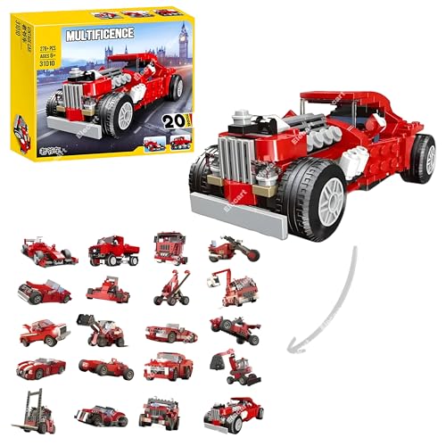 Image of Swift Architect 20-in-1 STEM Building Blocks Set - 278+ PCS Educational Construction Kit for Kids | Multi-Model Racing Car, Bike, Jeep, SUV Builder Toy | Creative DIY Engineering Blocks