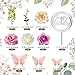 19 PCS Flower Cake Toppers Butterfly Cake Decorations with Artificial Pink Rose Flowers Eucalyptus Butterflies for Girls Birthday Party Wedding Baby Shower Supplies (HOT PINK)