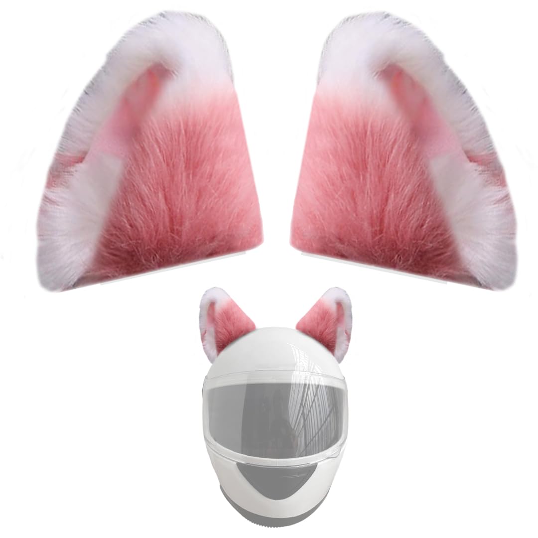 1 Pair Furry Cat Ears Helmet Decorations Motorcycle Bicycle Helmet Ears Helmet Horns Helmet Accessories Kids Adults