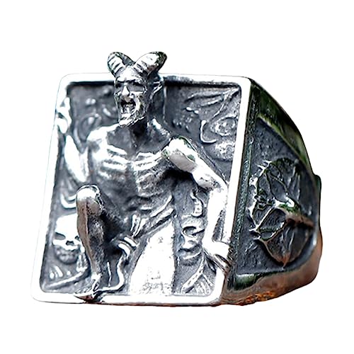 Image of 2023 Skull Ring Cool Evil Death Punk Rock Stainless Steel Rings Aly Style Jewelry