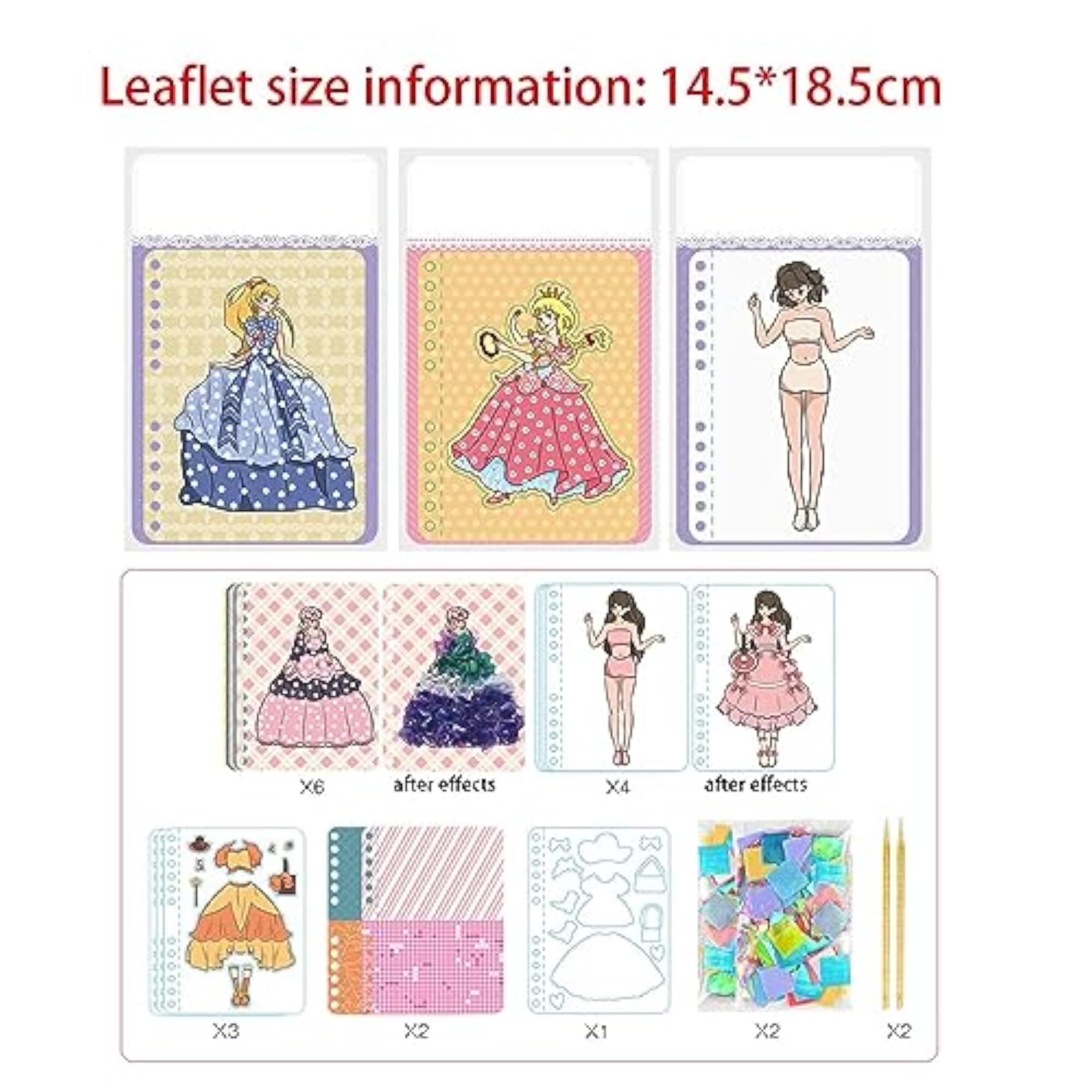 Princess Dress Up Stickers for Scrapbooking DIY