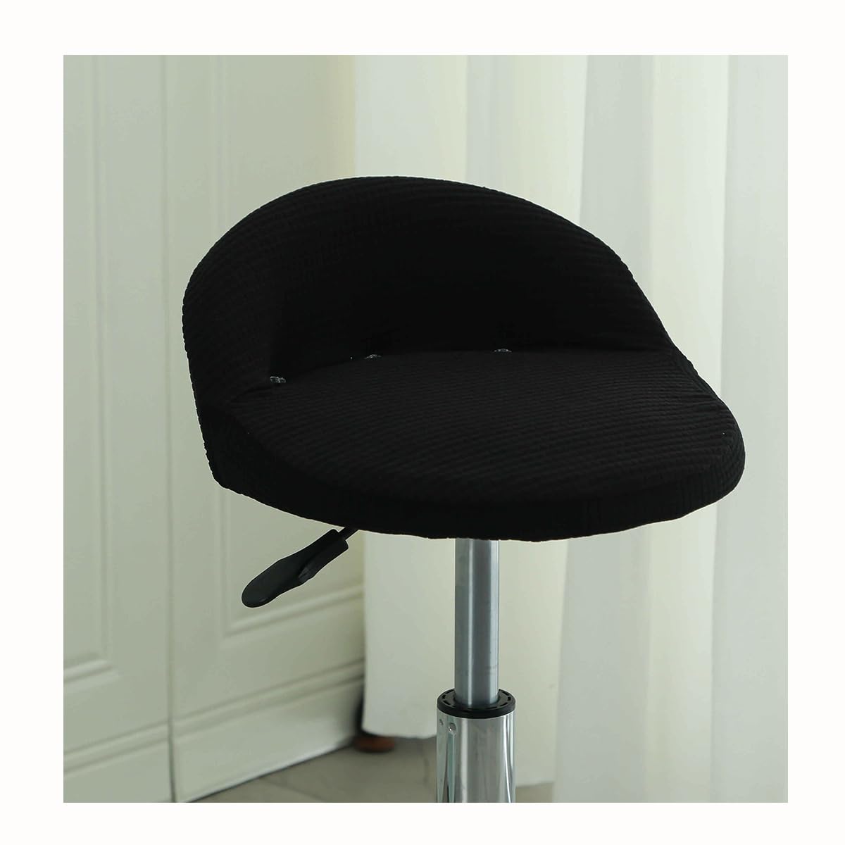 HHONGWYT Stretch Bar Stool Covers Round Set of 4/2 With Moon Backrest Bar Chair Seat Covers Kitchen Breakfast Counter Bar Chair Covers for PU Leather Swivel Barstool High Stool,#12,Customize