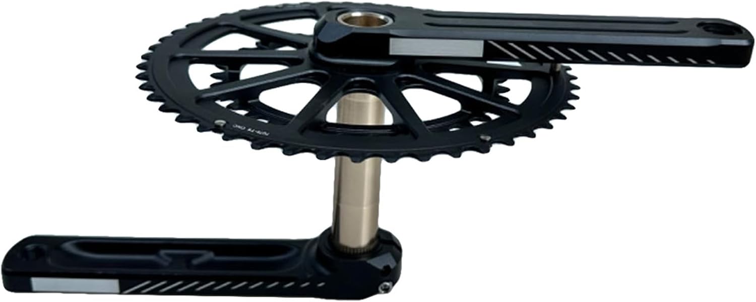 Road Bikes 165mm Crank Arm Crankset Double Speed Round 34T-50T Chainring Hollows Integrated Crankset for 9/10/11 Speed