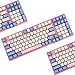 BowJian Custom Keycaps SA Profile 246 Keys Kit ABS Double-Shot Keycap for ANSI & ISO Layout Mechanical Keyboards, Compatible with 60%/65%/75%/80% 100% Custom Keyboards (Bubble)