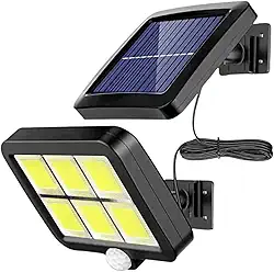 Luminária Energia Solar Com 3 Modos De Iluminação Refletor Externo Poste Rua Garagem Placa Solar