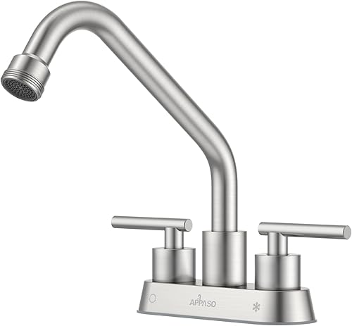 APPASO Grifo de fregadero utilitario, grifo de fregadero de lavandería, grifos de lavandería más centrales de 4 pulgadas para fregadero utilitario,
