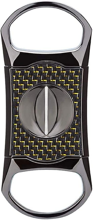 Cigar Metal Carbon Fiber Stainless Steel Portable V- Shaped Cigar Scissors Exquisite Cigar Accessories Gift Ideas for Groomsmen, Husbands