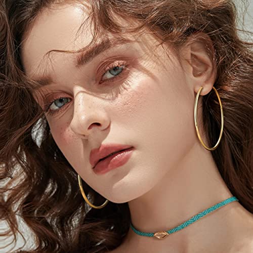 Sanfenly 8Pcs Clip On Hoop Earrings for Women Stainless Steel, Silver Gold Non Piercing Big Hoop Earring Hypoallergenic Twisted Hoop Earrings for Non Pierced Lightweight Ears3