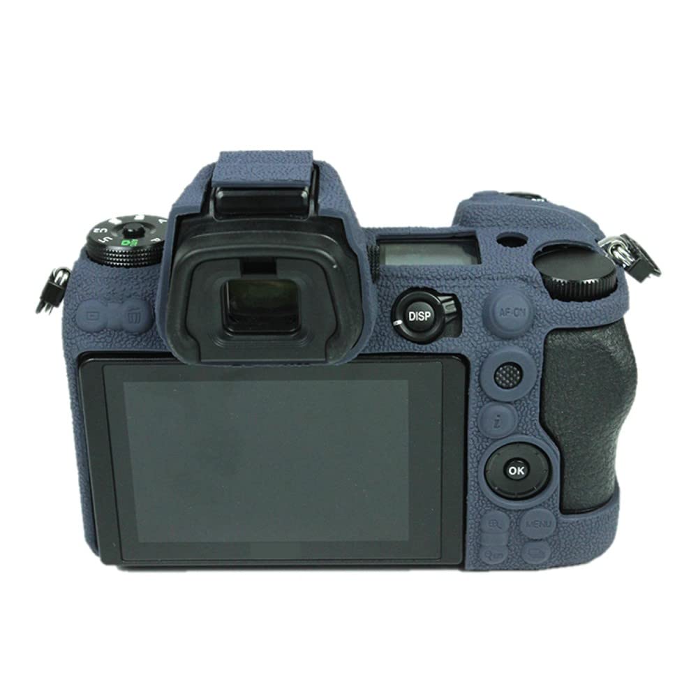 Custodia per fotocamera Borsa Blu Scuro Morbido Silicone Anti-Skid Texture Armatura Pelle Corpo Cover Protector per Nikon Z7 II Mirrorless Camera