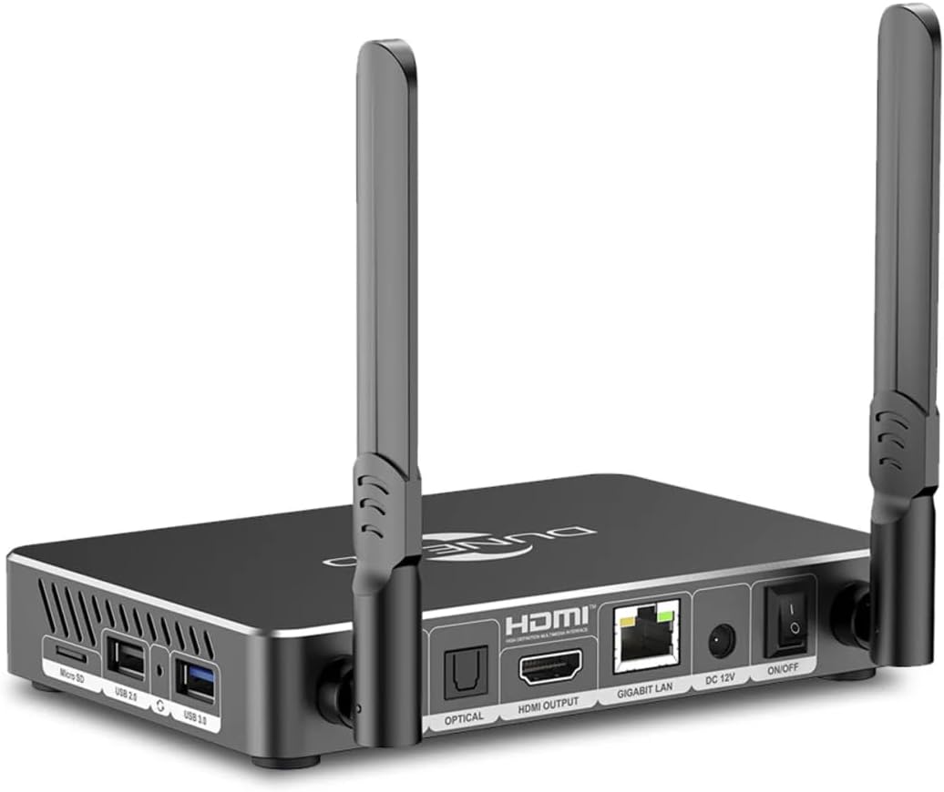 Bag view of Dune HD Pro 8K Plus showing ports