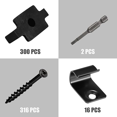 Miniatura 2 de HEYLEAYAR Clips de cierre ocultos, clips de cubierta compuestos y sujetadores ocultos de cubierta con kit universal de clips de arranque de acero