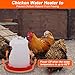 Lxheir Chicken Water Heater, 13'' Heated Base for Metal Plastic Poultry Founts Waterer 3-5 Gallons, Poultry Water Heater Base for Chicken Turkey Goose Duck Pigeon Drinker in Winter Grey