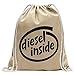 Kiwistar Diesel à l'intérieur Fun Sac à Dos Sport Sac de Remise en Forme Gymbag Shopping Coton avec Cordon