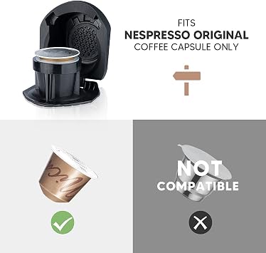Capsule Adapter Compatible with Nespresso Dolce Gusto, Genio S Plus, Coffee Capsules Converter, Integrated Flip Design Disposable/Reusable Capsules Coffee Maker Accessory