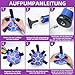 HETOO Hundeball Hundespielzeug Ball mit Griff für Hund Interaktives Schleppen von Krieg Wasser Hundebälle Spielzeug Geburtstagsgeschenk für Mittel/Große Hunde (6 Zoll Lila Blau)