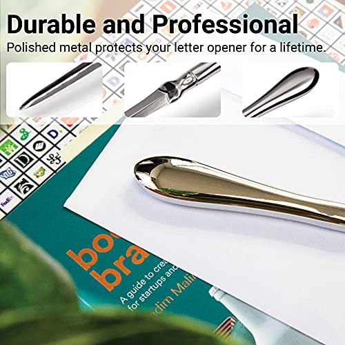 Uncommon Desks UD-PLTLO-SIL-1PK Silver Letter Opener Knife thumb #1