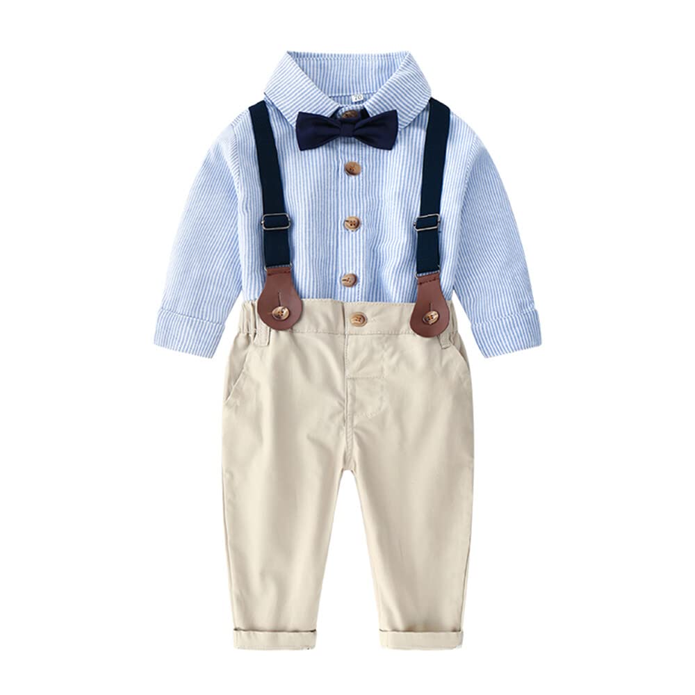 Gajaous Baby Jungen Taufanzug Gentleman Bekleidungssets Kleinkind Jungen Langarm Krawatte Hochzeit Anzug für Frühling Herbst