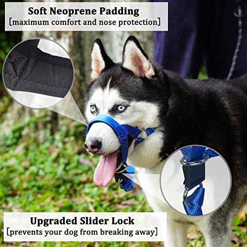 No-Pull Head Collar For Dogs Training & Walking Made Easy, Soft Dog Halter Harness With Expert Training Guide - Put An End To Pulling On The Leash #TOP3