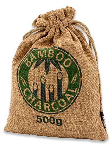 Preisvergleich Produktbild Natürlicher Bambus Lufterfrischer mit Aktivkohle KochWunder Wunderkissen Luftreiniger für Wohnzimmer, Küche, Schlafzimmer, Bad & Auto uvm., Schadstofffrei & 100% biologisch abbaubar - 500g braun