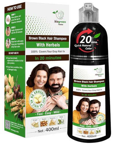 BIOGREEN ROOTS Brown Black Shampoo