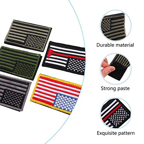 BESPORTBLE 5 peças de tecido bordado com bandeira dos EUA bordado patch de costura para roupas patri