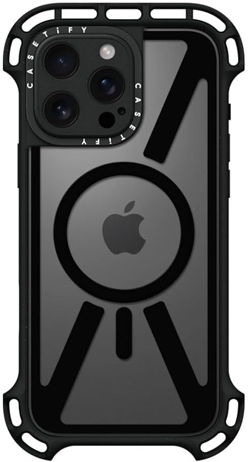 CASETiFY Ultra Bounce Case for iPhone 16 Pro Max [Shockproof / 32.8 ft. 10X Military Grade Drop Protection/Compatible with Magsafe] - Black - Image 2