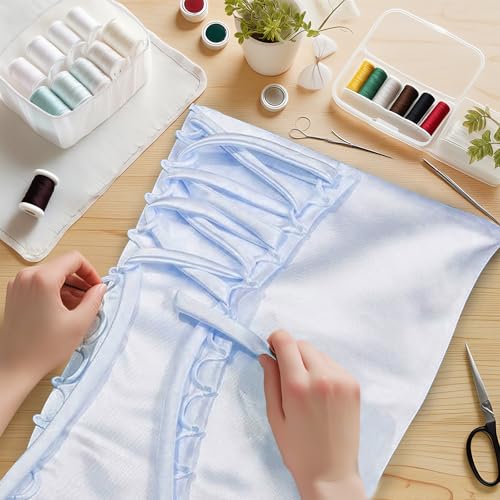 Adjustable Fit Satin Corset Back Kit Women's Wedding Dress Corset Kit Loops Fit Lace up for Prom Form Dress3